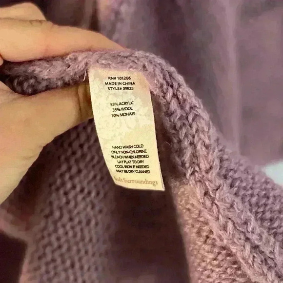 Soft Surroundings Telluride Topper Wool Mohair
Longline Cardigan Purple Size S - Picture 7 of 9